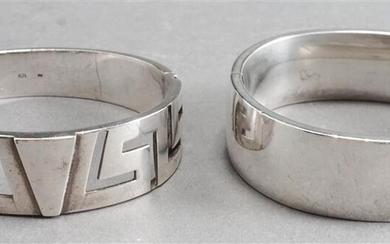 Two Sterling Silver Bangle Bracelets