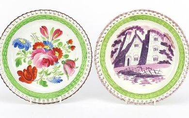 Two early 19th century Swansea pottery plates with