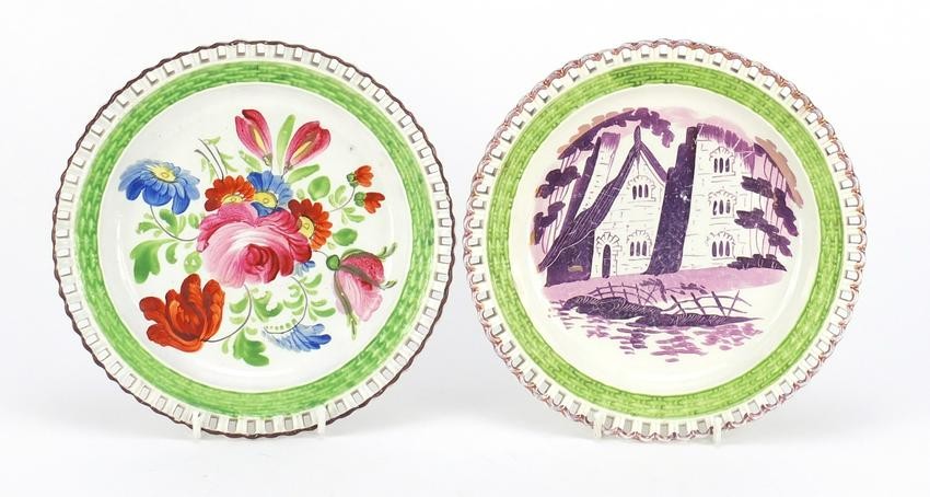 Two early 19th century Swansea pottery plates with