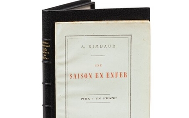 Une saison en enfer. 1873. In-12, broché (emboîtage de Loutrel). Édition originale, Rimbaud, Arthur