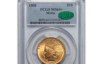 United States 1908 No Motto Indian Head $10 Eagle Gold...