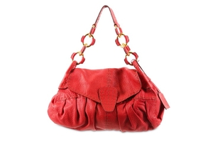 Valentino Garavani Red Handbag, 2000’s, grained red leather...