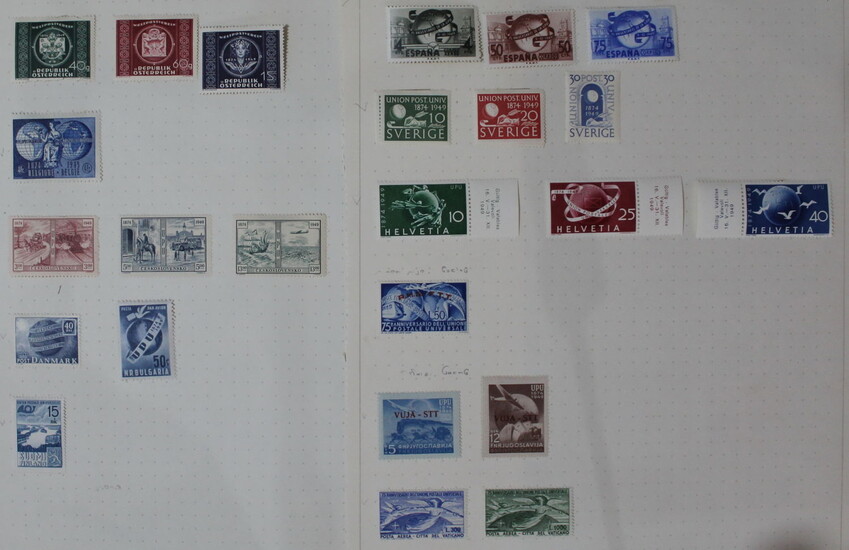 Vatican , Austria , Triest Zone B And more , UPU , 1949 , Small Collection of MH Stamps , CV-200 euro +
