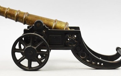 Victorian Bronze & Cast Iron Signal Cannon