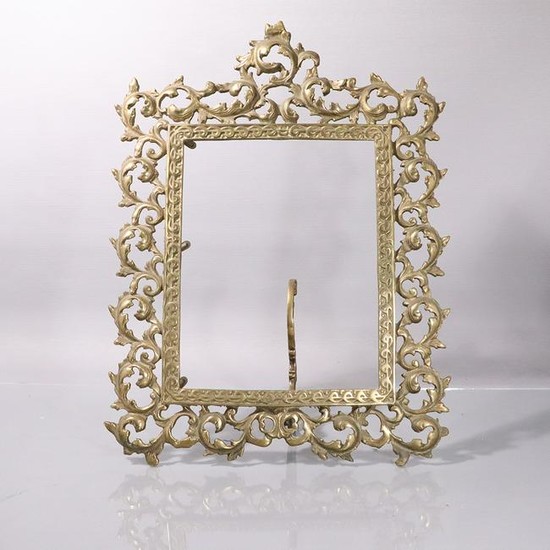 Victorian Rococo Revival Cast Brass Dresser Top Frame