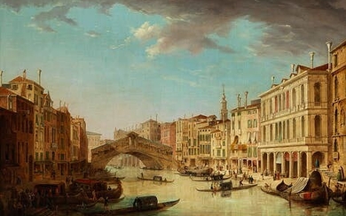 Vincenzo Chilone, 1758 Venedig – 1839, VENEDIG – BLICK VOM CANAL GRANDE AUF DIE RIALTOBRÜCKE