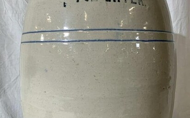 Vintage Ceramic Vessel W Cork Marked ICE WATER