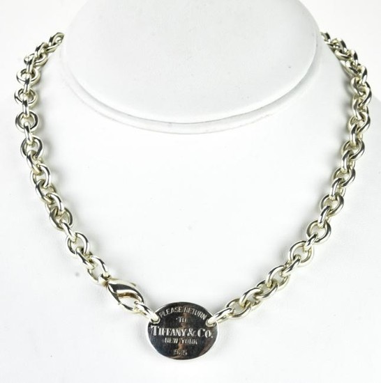 Vintage Return to Tiffany Sterling Tag Necklace