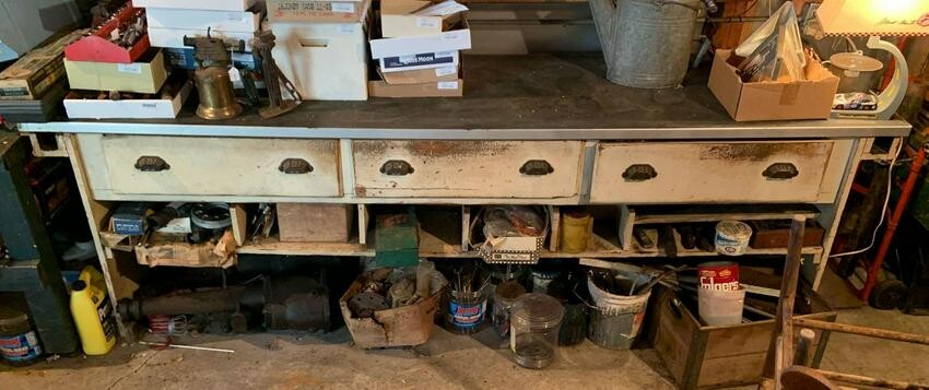 Vintage Wooden Workbench