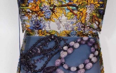 Vintage amethyst necklace with graduated facet cut amethyst beads and other similar necklaces