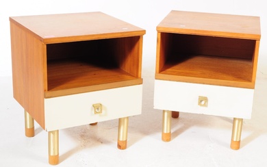 WHITE & NEWTON - PAIR OF RETRO MID CENTURY BEDSIDE CABINETS