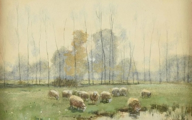 WILLEM STEELINK I (Dutch 1826-1913) A PAINTING, "Sheep