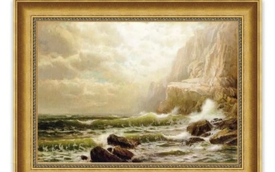William Trost Richards "Cliffs of Dover" Oil Painting, After