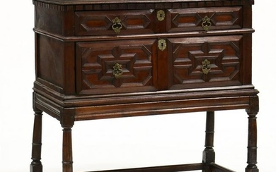 William and Mary Walnut Chest on Stand