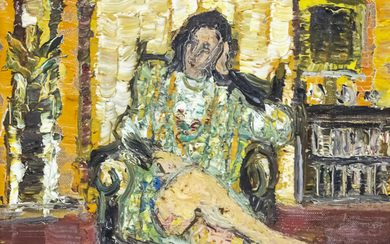 Yitzhak Frenkel Frenel (1899-1981) - Woman, Oil on Canvas.