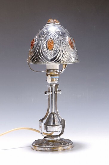 table lamp, France, Art Deco, 1930/1940s, metal chromed,...