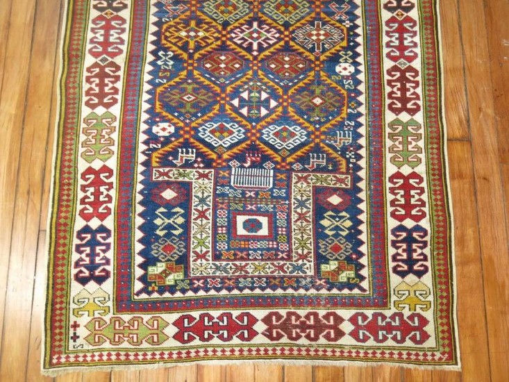 Antique Caucasian Akstafa Kazak Shirvan Rug Size