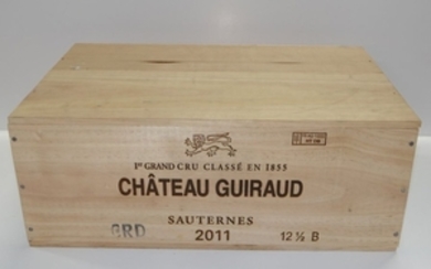 12 Demi Btles Château Guiraud 2011 1er CC Sauterne…