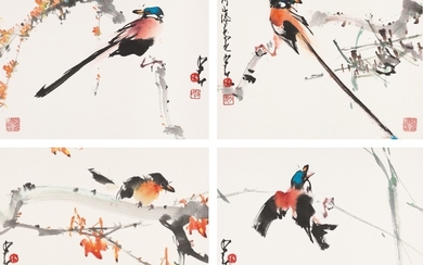 FLOWERS AND BIRDS, Zhao Shao'ang 1905-1998