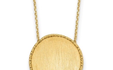 14K Yellow Gold Gold & Brushed Diamond Cut Necklace - 16.25 in.