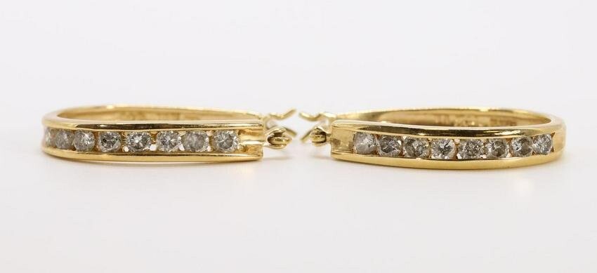 14KY Gold Diamond Earrings