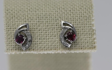 14kt Diamond & Ruby Earrings
