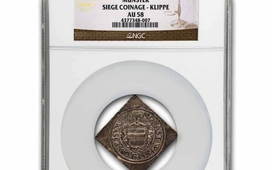 1660 German States Munster Siege Coinage Silver Klippe AU-58 NGC