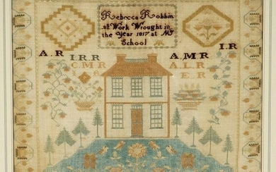 1817 Rebecca Robbins American School Sampler