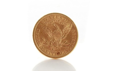 1882 AMERICAN FIVE DOLLAR GOLD COIN, 8g