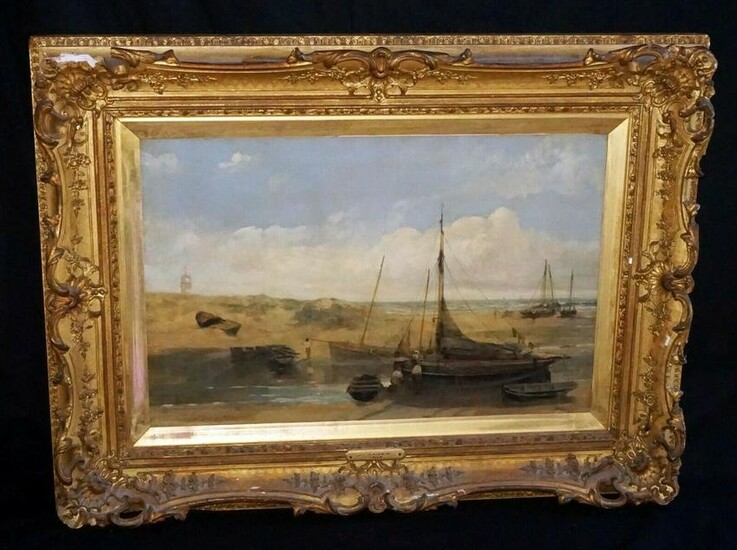 1883 English Oil Painting John Wright Oakes (1820-1887)