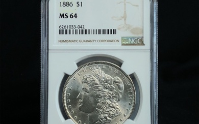 1886 US Morgan Silver Dollar NGC MS64