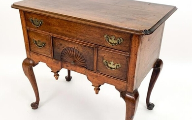 18TH C. QUEEN ANNE-STYLE LOWBOY CHEST