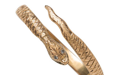 18kt Gold Snake Bangle Bracelet