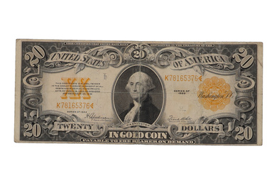 1922 $20 Twenty Dollars U.S. Gold Certificate
