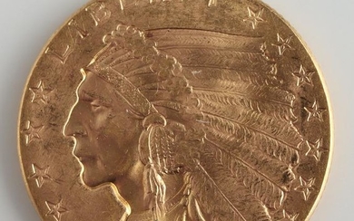 1927 Indian Head $2 1/2 Half Eagle Gold Coin
