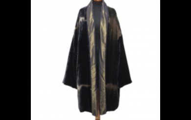 KRIZIA A faux-fur caban lined in silk with shades...