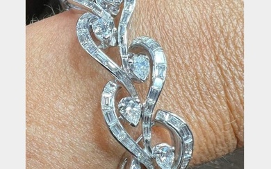 1960s Platinum Diamond Bracelet