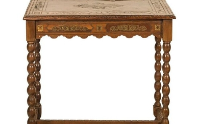 19th Century Boulle Marquetry Side Entry Table