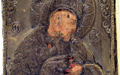 2 icons, Russia, end of 19th century, tempera on wood,...