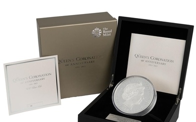 2013 Elizabeth II Coronation 60th Anniversary 1kg silver pro...