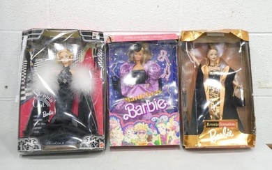 3 Vtg 1990s Mardi Gras, Bronze Sensation, Steppin' Out Barbie Dolls NIB Lot