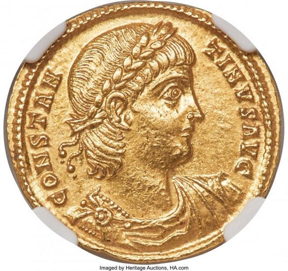 30058: Constantine II, as Augustus (AD 337-340). AV sol