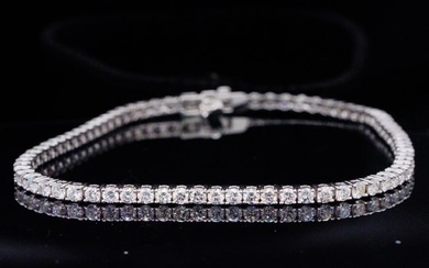 3.00ctw SI1-SI2/G-H Diamond and 14K White Gold Bracelet