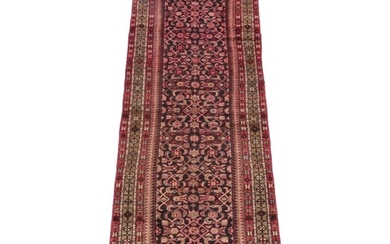 3'3 x 10'2 Hand-Knotted Persian Hamadan Wool Long Rug