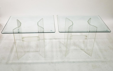 Pair of Mid Century Modern Lucite End Tables