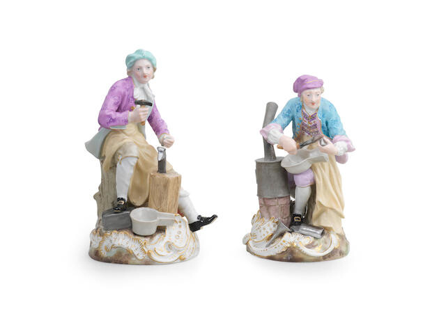 Two Meissen figures from the artisan series, late 19th century