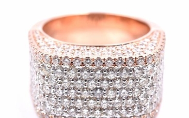 14k Rose Gold Pave Diamond Ring