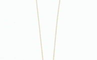 18 K Gold and Topaz Pendant on 14 K Chain