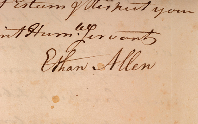 ALLEN, ETHAN. 1738-1789.