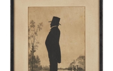 American School 19th century Silhouette of George Spackman Downing...